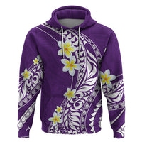 Hawaii Aloha Hoodie Plumeria Vintage - Violet LT7 Pullover Hoodie Violet - Polynesian Pride