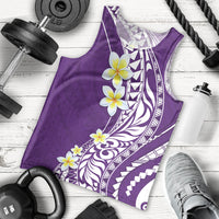 Hawaii Aloha Men Tank Top Plumeria Vintage - Violet LT7 - Polynesian Pride