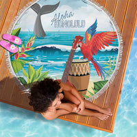 Aloha Honolulu Festival Beach Blanket Ukulele By The Shore