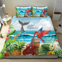 Aloha Honolulu Festival Bedding Set Ukulele By The Shore
