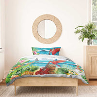 Aloha Honolulu Festival Bedding Set Ukulele By The Shore