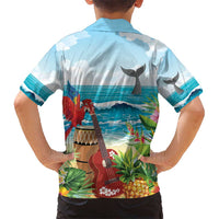 Aloha Honolulu Festival Kid Hawaiian Shirt Ukulele By The Shore