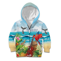 Aloha Honolulu Festival Kid Hoodie Ukulele By The Shore LT7 Zip Hoodie Art - Polynesian Pride