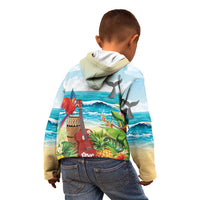 Aloha Honolulu Festival Kid Hoodie Ukulele By The Shore LT7 - Polynesian Pride