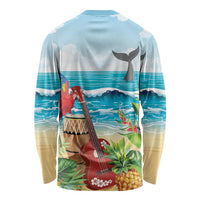 Aloha Honolulu Festival Long Sleeve Shirt Ukulele By The Shore