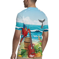 Aloha Honolulu Festival Rugby Jersey Ukulele By The Shore