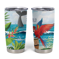 Aloha Honolulu Festival Tumbler Cup Ukulele By The Shore LT7 Art - Polynesian Pride