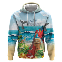 Aloha Honolulu Festival Zip Hoodie Ukulele By The Shore