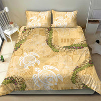 Aloha Honolulu Festival Bedding Set Hawaii Kapa Mix Flowers Lei