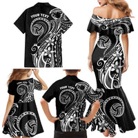 Polynesia Beach Volleyball Personalized Family Matching Mermaid Dress and Hawaiian Shirt Basic
