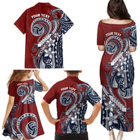 Polynesia Beach Volleyball Personalized Family Matching Puletasi and Hawaiian Shirt Special