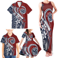 Polynesia Beach Volleyball Personalized Family Matching Tank Maxi Dress and Hawaiian Shirt Special