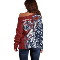 Polynesia Beach Volleyball Personalized Off Shoulder Sweater Special LT7 - Polynesian Pride