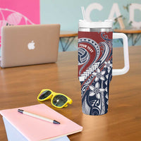 Polynesia Beach Volleyball Personalized Tumbler With Handle Special