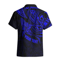 Personalised Father's Day Polynesian Hawaiian Shirt Best Dad Ever - Blue LT7 - Polynesian Pride
