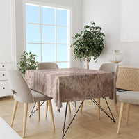Polynesia Plumeria Lei Tablecloth Beige Curves Motif