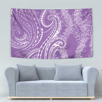 Polynesia Plumeria Lei Tapestry Periwinkle Curves Motif LT7 - Polynesian Pride