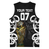 New Zealand WC2026 Custom Black Basketball Jersey Silver Fern LT7 - Polynesian Pride