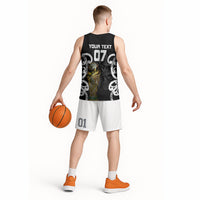 New Zealand WC2026 Custom Black Basketball Jersey Silver Fern LT7 - Polynesian Pride