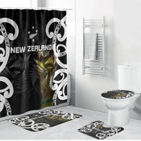 New Zealand WC2026 Black Bathroom Set Silver Fern LT7 Bathroom Set (4 pcs) Black - Polynesian Pride