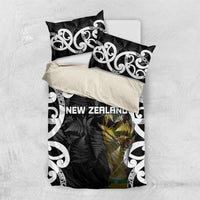New Zealand WC2026 Black Bedding Set Silver Fern LT7 US Twin 172cm x 218cm Black - Polynesian Pride