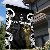 New Zealand WC2026 Black Garden Flag Silver Fern LT7 - Polynesian Pride