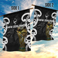 New Zealand WC2026 Black Garden Flag Silver Fern LT7 - Polynesian Pride