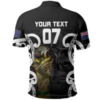 New Zealand Football WC2026 Custom Black Polo Shirt Silver Fern LT7 - Polynesian Pride