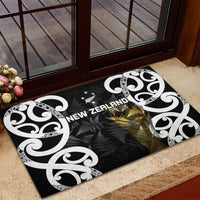 New Zealand WC2026 Black Rubber Doormat Silver Fern LT7 - Polynesian Pride