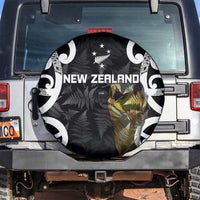 New Zealand WC2026 Black Spare Tire Cover Silver Fern LT7 Black - Polynesian Pride