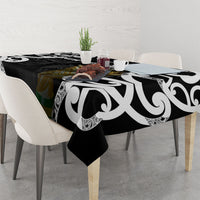 New Zealand WC2026 Black Tablecloth Silver Fern LT7 - Polynesian Pride
