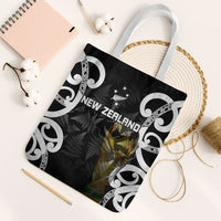 New Zealand WC2026 Black Tote Bag Silver Fern LT7 White Strap One Size Black - Polynesian Pride