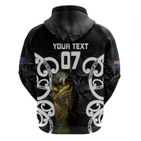 New Zealand WC2026 Custom Black Zip Hoodie Silver Fern LT7 - Polynesian Pride