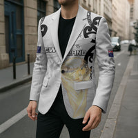 New Zealand WC2026 Custom White Blazer Silver Fern LT7 - Polynesian Pride