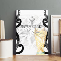 New Zealand WC2026 White Canvas Wall Art Silver Fern LT7 - Polynesian Pride