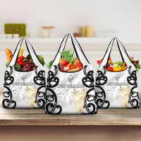 New Zealand WC2026 White Grocery Bag Silver Fern LT7 3-pack One Size White - Polynesian Pride