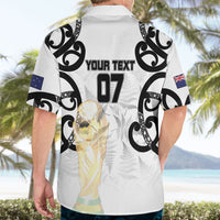 New Zealand WC2026 Custom White Hawaiian Shirt Silver Fern LT7 - Polynesian Pride