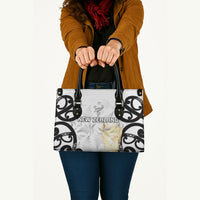 New Zealand WC2026 White Leather Bag Silver Fern LT7 - Polynesian Pride