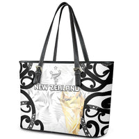 New Zealand WC2026 White Leather Tote Bag Silver Fern LT7 - Polynesian Pride