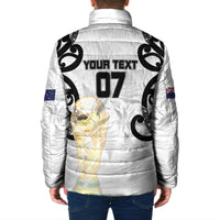 New Zealand WC2026 Custom White Padded Jacket Silver Fern LT7 - Polynesian Pride