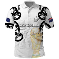 New Zealand WC2026 Custom White Polo Shirt Silver Fern LT7 White - Polynesian Pride