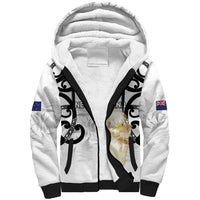 New Zealand WC2026 Custom White Sherpa Hoodie Silver Fern LT7 Unisex White - Polynesian Pride