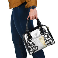 New Zealand WC2026 White Shoulder Handbag Silver Fern LT7 - Polynesian Pride