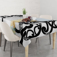 New Zealand WC2026 White Tablecloth Silver Fern LT7 - Polynesian Pride