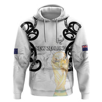 New Zealand WC2026 Custom White Zip Hoodie Silver Fern LT7 Pullover Hoodie White - Polynesian Pride