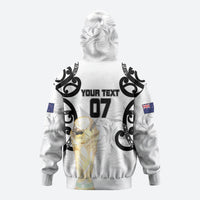 New Zealand WC2026 Custom White Zip Hoodie Silver Fern LT7 - Polynesian Pride