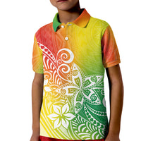 Polynesia Kid Polo Shirt Plumeria Reggae Curves LT7 Kid Reggae - Polynesian Pride