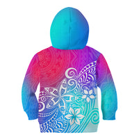 Polynesia Kid Hoodie Plumeria Galaxy Gradient Curves LT7 - Polynesian Pride