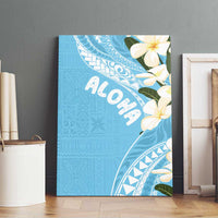 Aloha Hawaii Festive Canvas Wall Art Frangipani Lace Classic - Turquoise