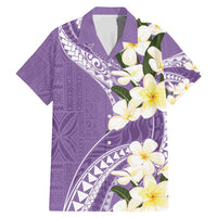 Aloha Hawaii Festive Family Matching Mermaid Dress and Hawaiian Shirt Frangipani Lace Classic - Lavender